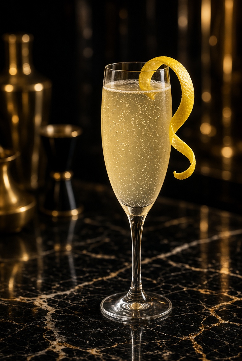 French 75 cocktail at SLIQUE